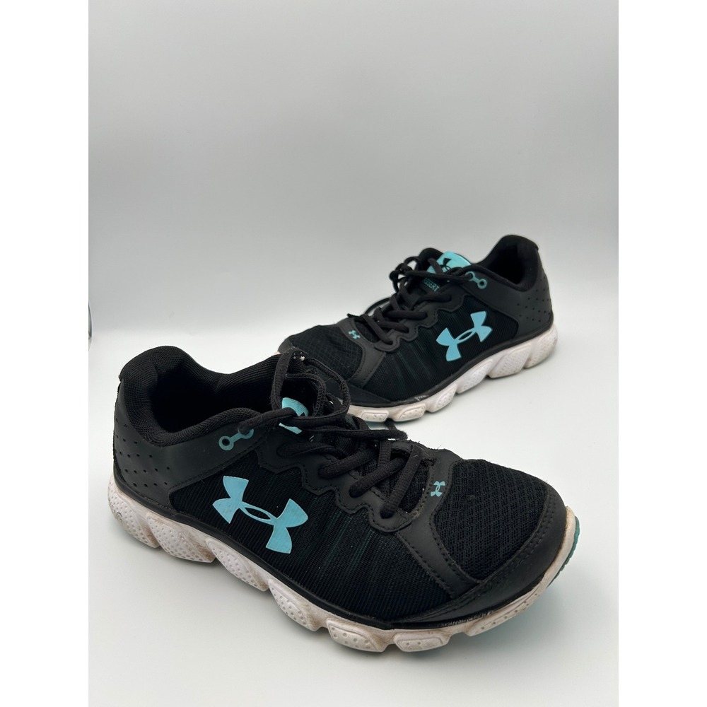 Under Armour Micro G Assert 6 Women's Running Shoes Black Blue 6252-004 Size 9.5